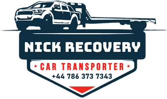 Nick Recovery flatbed truck transporting a classic car from Corby to London
